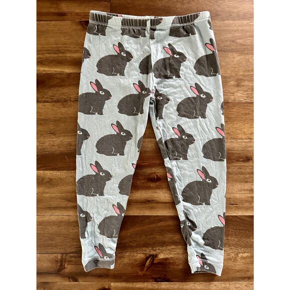 Kickee Pants Easter Happy Hopper Green Gray Bunny Two Piece Bamboo Pajama Set 3T - Picture 6 of 9
